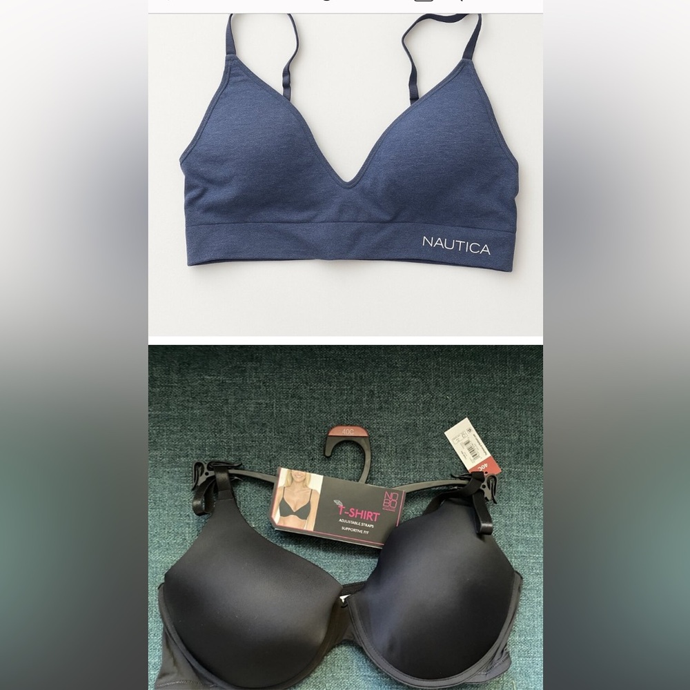 Bra Lot of 2 | No Boundaries T-Shirt Bra 36C & Nautica Seamless Bra M | NWT